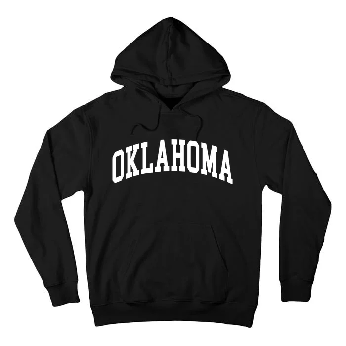 Oklahoma Us College Font Proud American Usa States Tall Hoodie