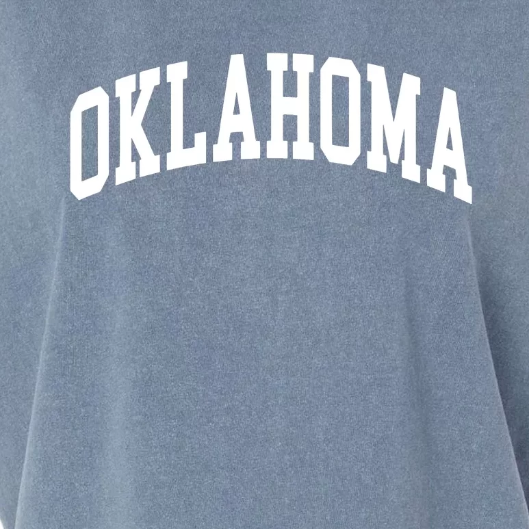 Oklahoma Us College Font Proud American Usa States Garment-Dyed Women's Muscle Tee