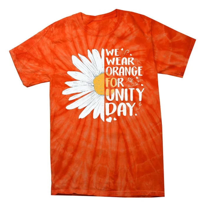 ORANGE UNITY DAY Daisy We Wear Orange For Unity Day Tie-Dye T-Shirt