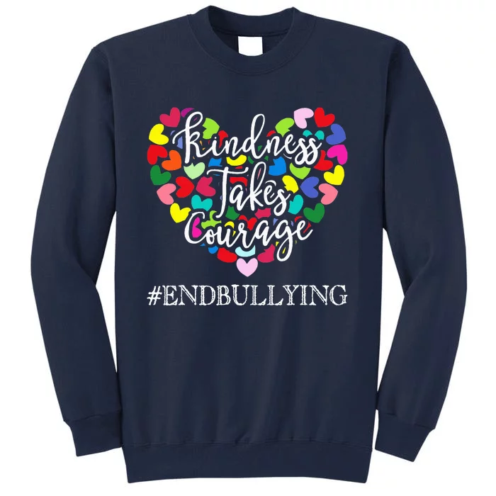 Orange Unity Day Anti Bullying Spreed Kindness Tall Sweatshirt