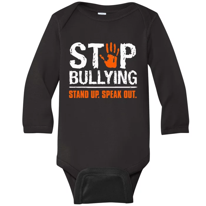 Orange Unity Day Stand Up Against Bullying Baby Long Sleeve Bodysuit