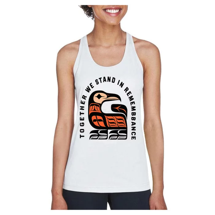 Orange Unity Day Native American Every Child Women's Racerback Tank