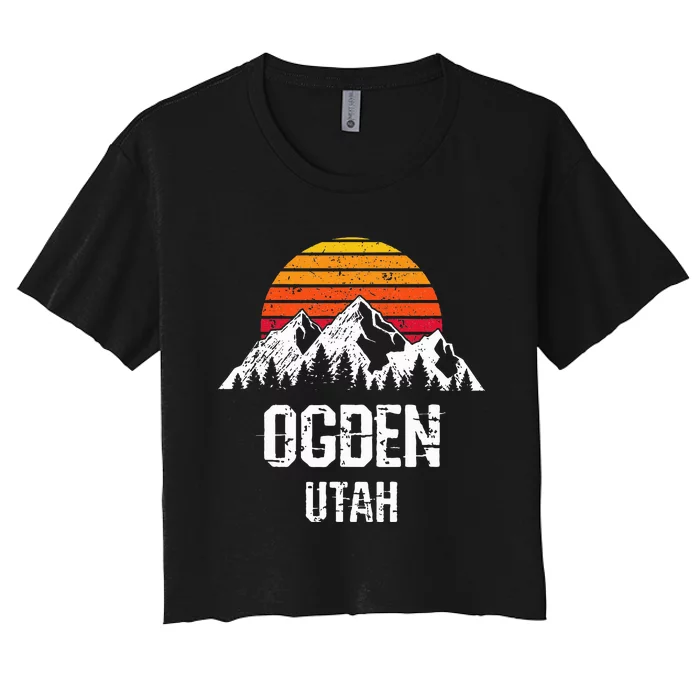 Ogden Utah Distressed Women's Crop Top Tee