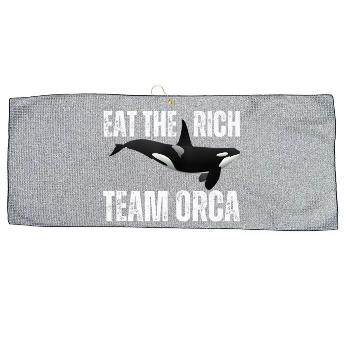 Orca Uprising Eat The Rich Team Orca Large Microfiber Waffle Golf Towel