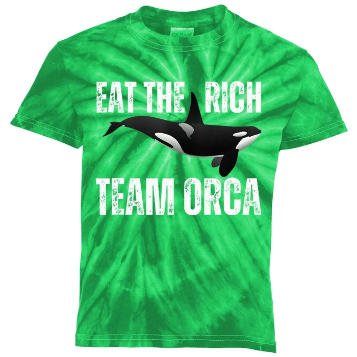 Orca Uprising Eat The Rich Team Orca Kids Tie-Dye T-Shirt