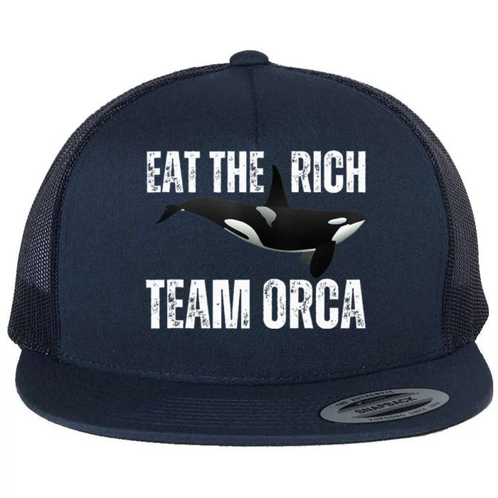 Orca Uprising Eat The Rich Team Orca Flat Bill Trucker Hat