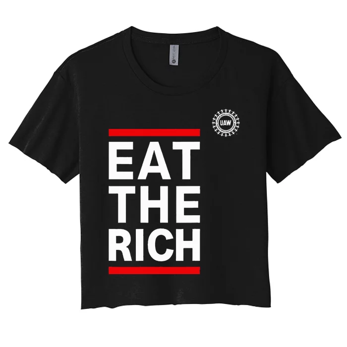 O.fficial UAW Eat The Rich Women's Crop Top Tee