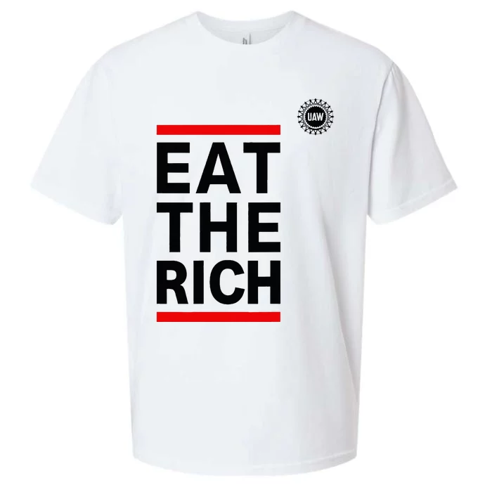 Official Uaw Eat The Rich Sueded Cloud Jersey T-Shirt