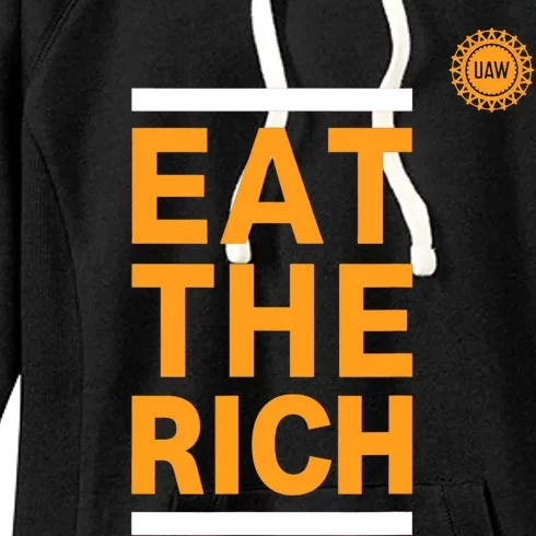 Official Uaw Eat The Rich Women's Fleece Hoodie