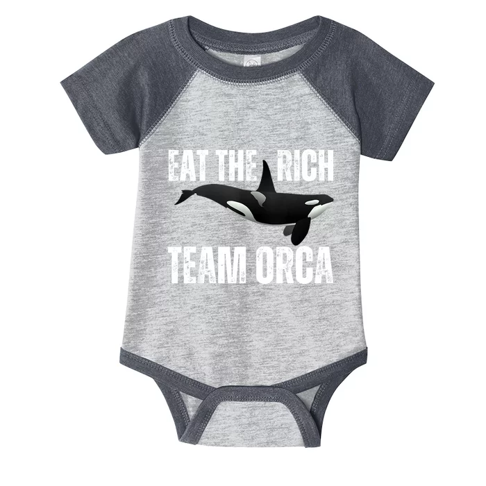 Orca Uprising Eat The Rich Team Orca Infant Baby Jersey Bodysuit