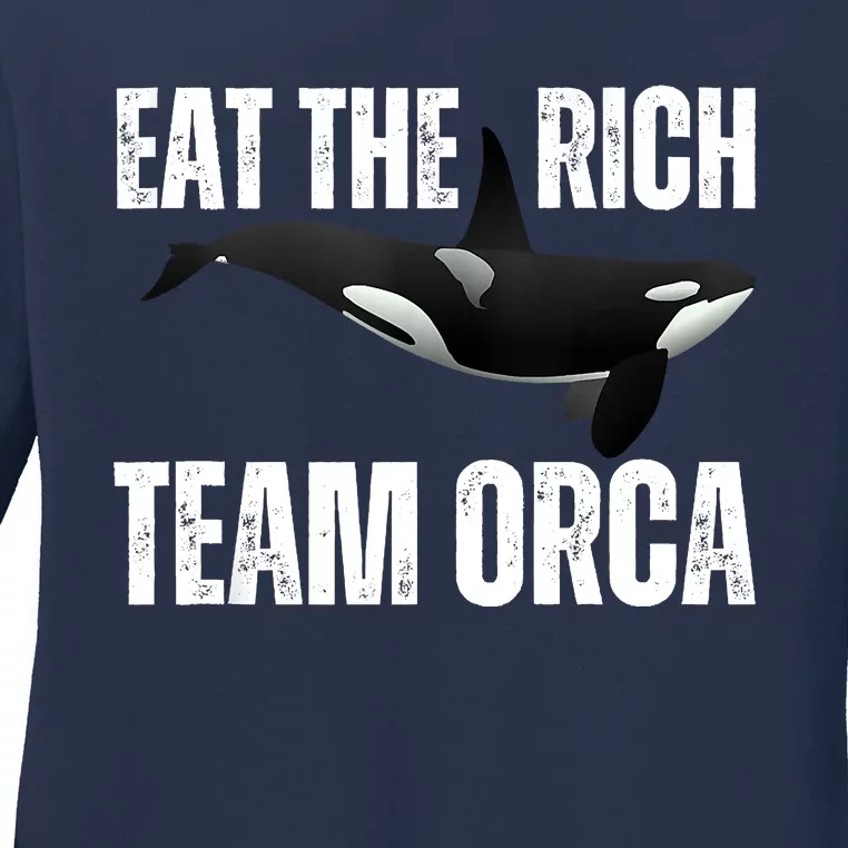 Orca Uprising Eat The Rich Team Orca Ladies Long Sleeve Shirt