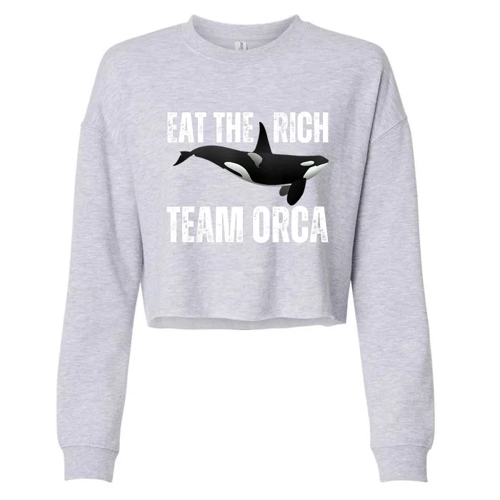 Orca Uprising Eat The Rich Team Orca Cropped Pullover Crew