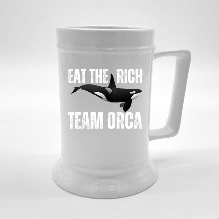 Orca Uprising Eat The Rich Team Orca Front & Back Beer Stein