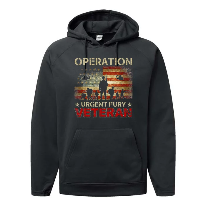 Operation Urgent Fury Combat Veteran Grenada Performance Fleece Hoodie