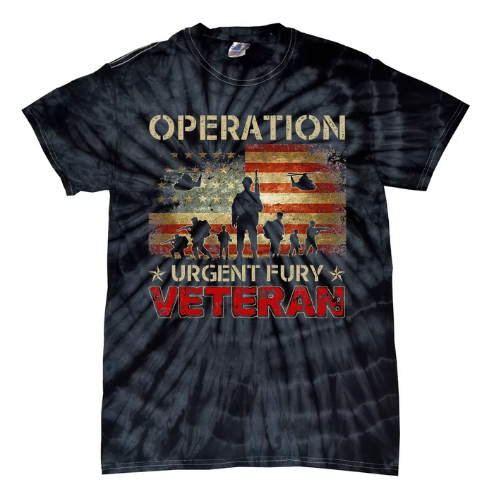 Operation Urgent Fury Combat Veteran Grenada Tie-Dye T-Shirt