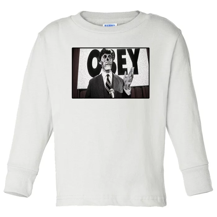 Obey Usa Freedom Funny Defy Fight 2 Toddler Long Sleeve Shirt