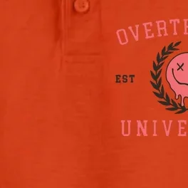 Overthinker University Gift For Overthinkers Dry Zone Grid Performance Polo