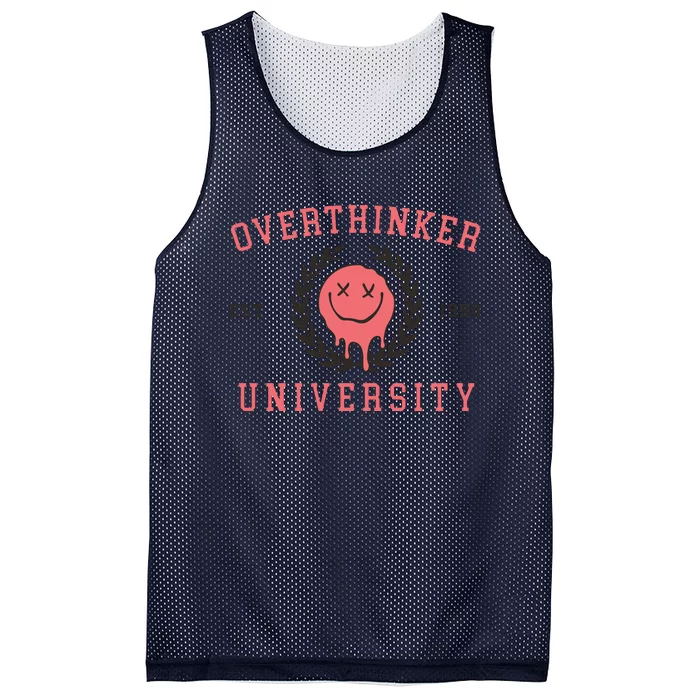 Overthinker University Gift For Overthinkers Mesh Reversible Basketball Jersey Tank