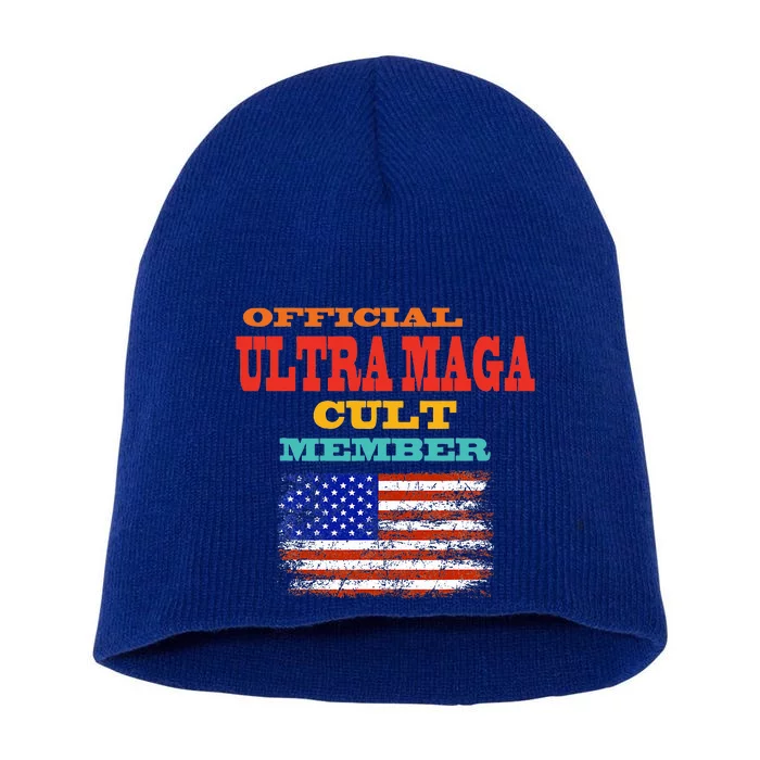 Official Ultra Maga Cult Member Vintage Design Short Acrylic Beanie