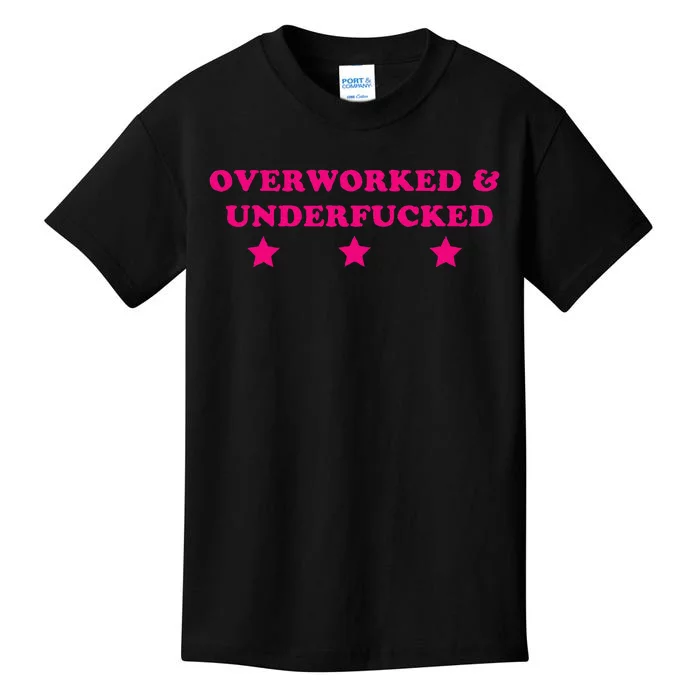 Overworked & Underfucked Kids T-Shirt