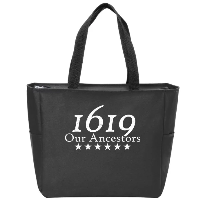 Our Ancestors 1619 Heritage Zip Tote Bag