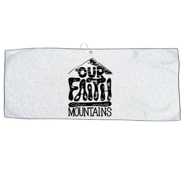 Our Faith Can Move Mountains Large Microfiber Waffle Golf Towel