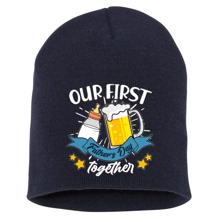 Our First Father's Day Together Baby Bottle Beer Mug Short Acrylic Beanie