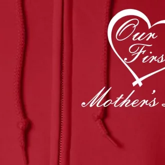 Our First Mother's Day Love Heart Full Zip Hoodie