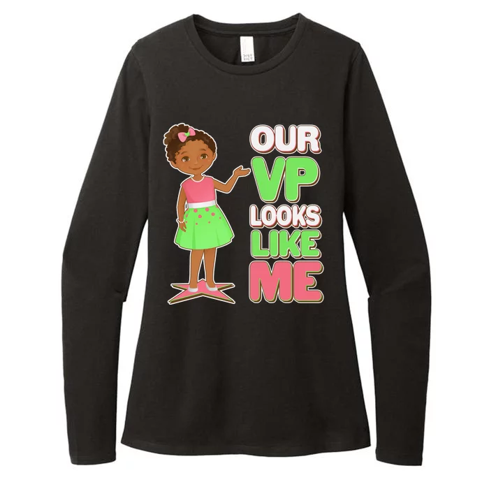 Our VP Looks Like Me Kamala Harris AKA Sorority Colors Womens CVC Long Sleeve Shirt