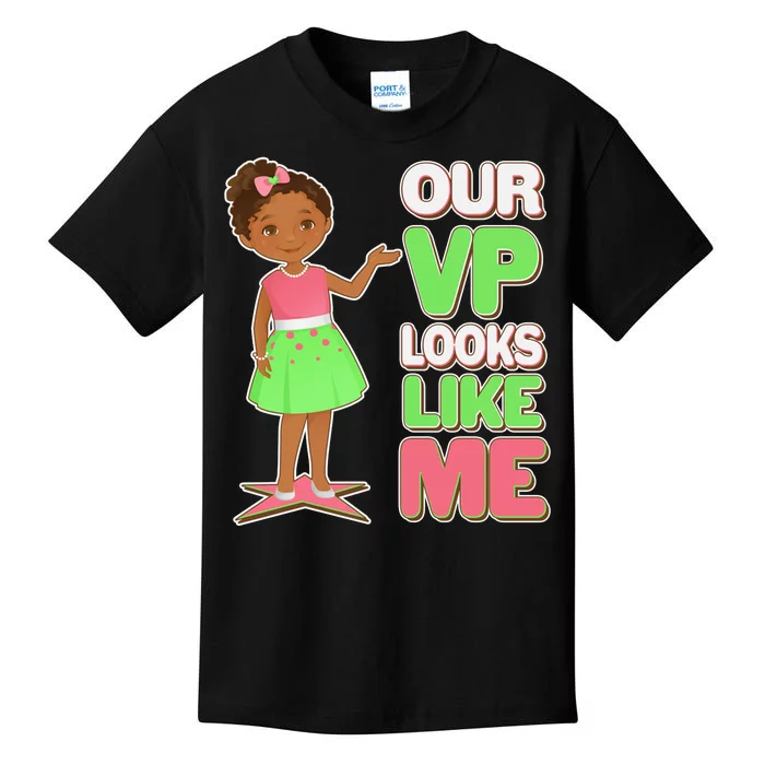 Our VP Looks Like Me Kamala Harris AKA Sorority Colors Kids T-Shirt