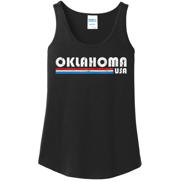 Oklahoma Usa Retro Vintage State Gift Ladies Essential Tank