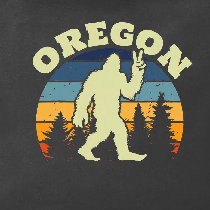 Oregon Us State Bigfoot Sasquatch Silhouette Zip Tote Bag