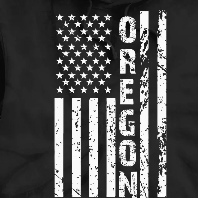 Oregon United States Usa American Flag Patriotic Cool Tie Dye Hoodie