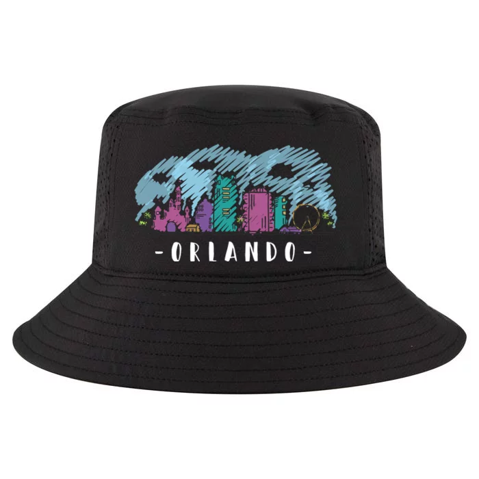 Orlando USA Skyline Sketch Cool Comfort Performance Bucket Hat