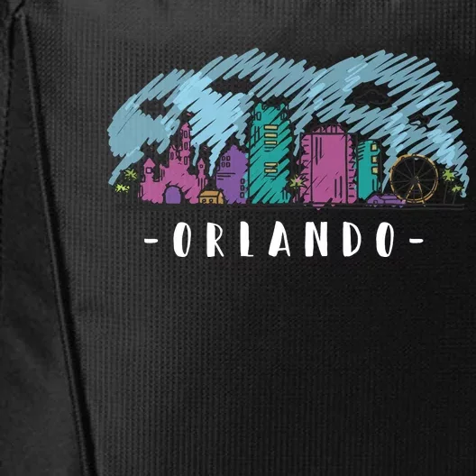 Orlando USA Skyline Sketch City Backpack