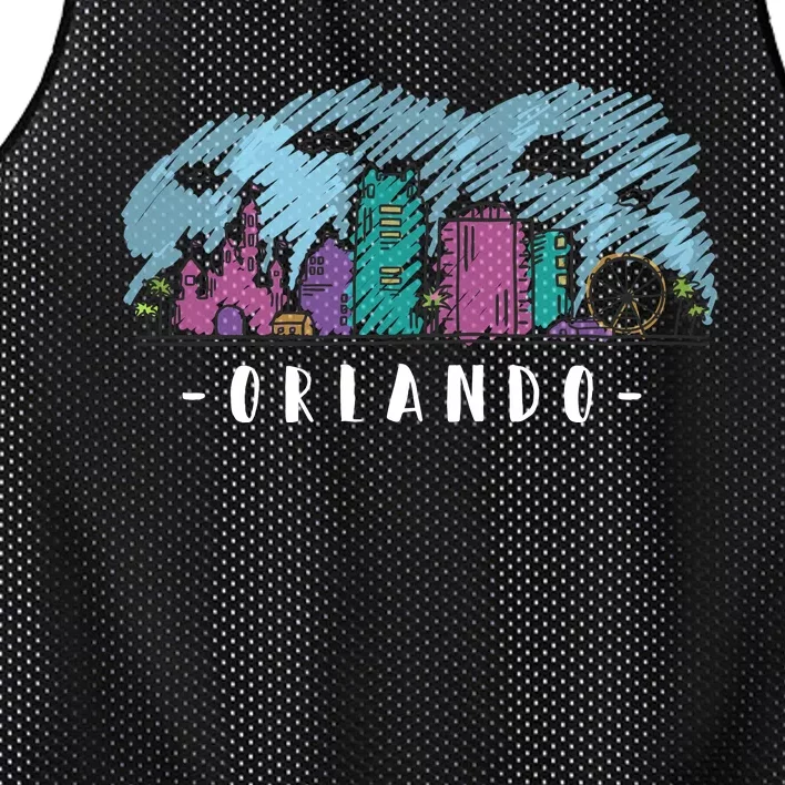 Orlando USA Skyline Sketch Mesh Reversible Basketball Jersey Tank