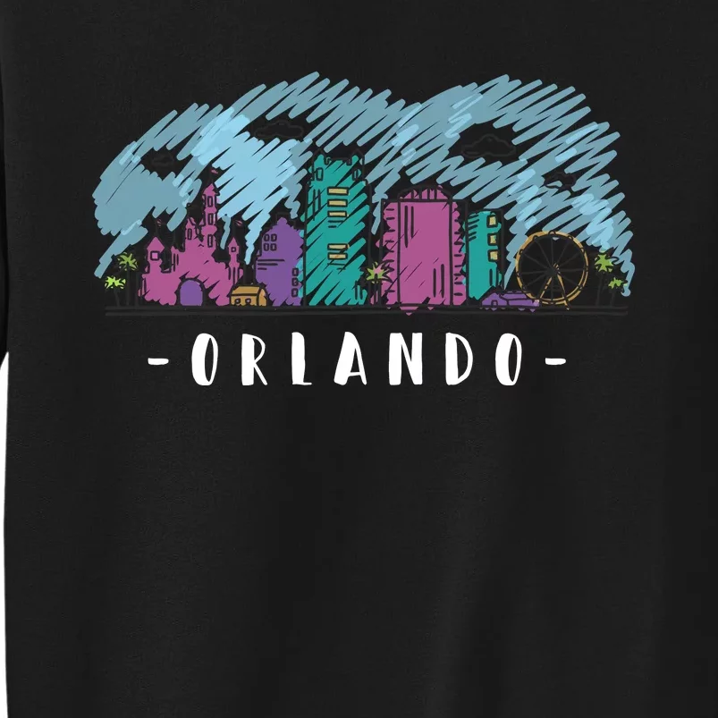 Orlando USA Skyline Sketch Tall Sweatshirt