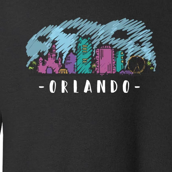 Orlando USA Skyline Sketch Toddler Sweatshirt