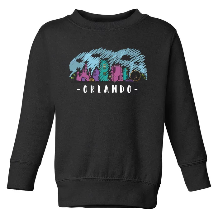 Orlando USA Skyline Sketch Toddler Sweatshirt