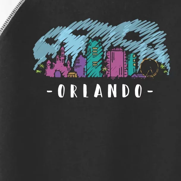 Orlando USA Skyline Sketch Toddler Fine Jersey T-Shirt