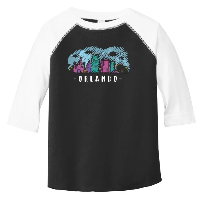 Orlando USA Skyline Sketch Toddler Fine Jersey T-Shirt