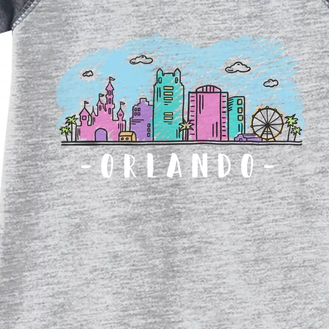 Orlando USA Skyline Sketch Infant Baby Jersey Bodysuit