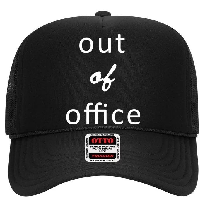 Out Of Office High Crown Mesh Trucker Hat