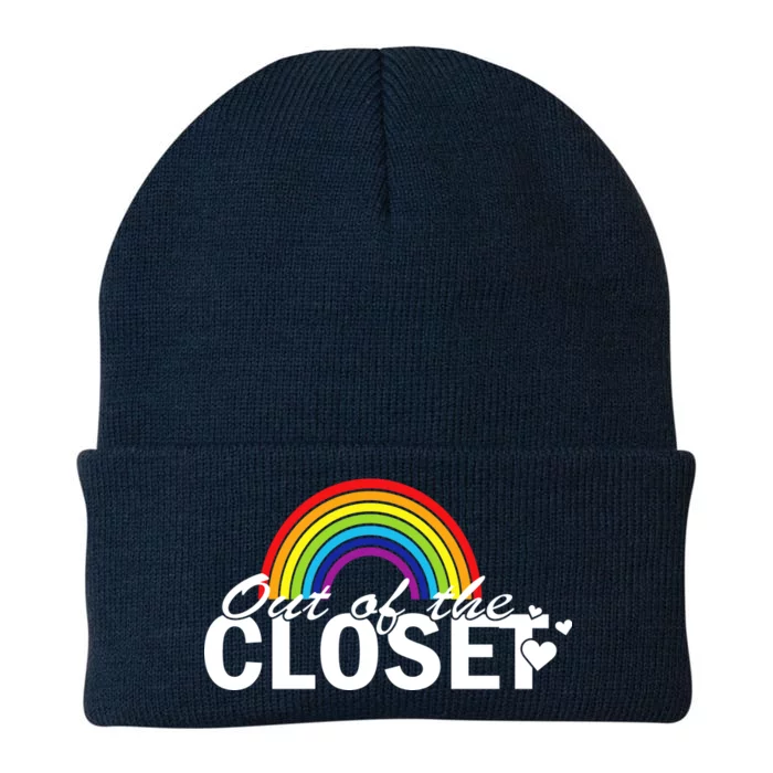 Out Of The Closet Rainbow Knit Cap Winter Beanie