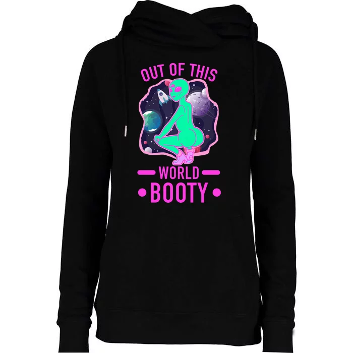 Out Of This World Booty Womens Funnel Neck Pullover Hood