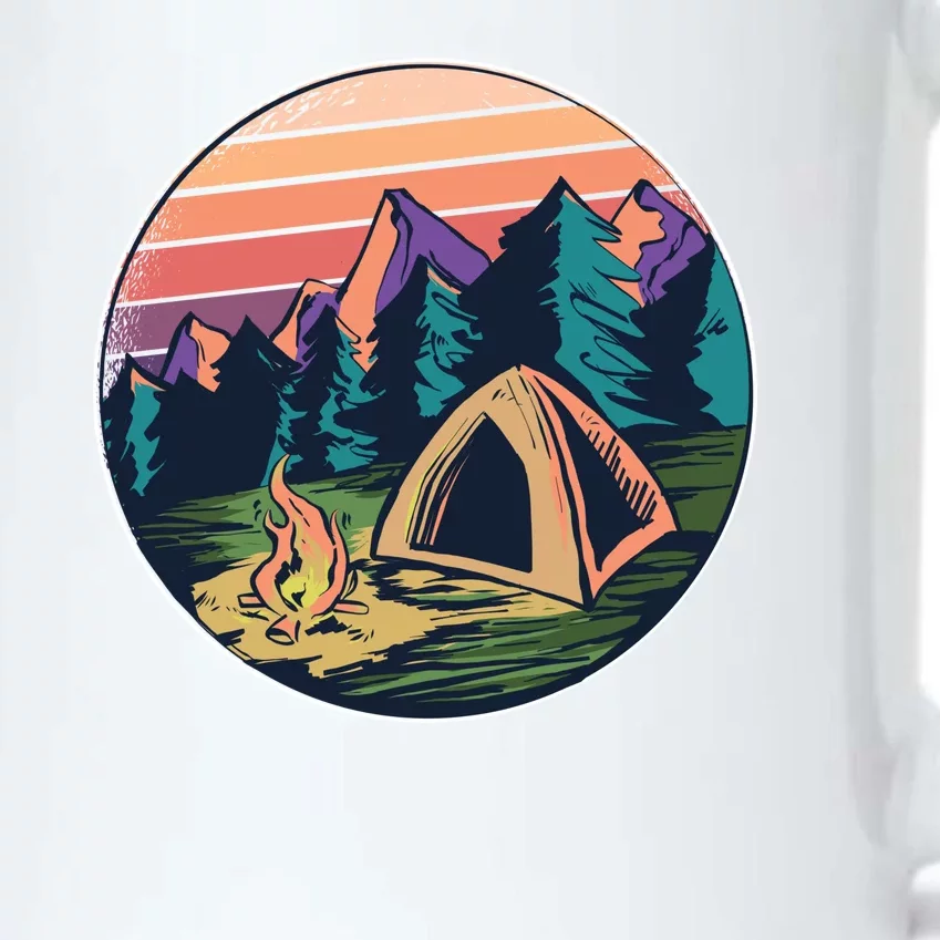 Outdoor Camping Sunset Black Color Changing Mug