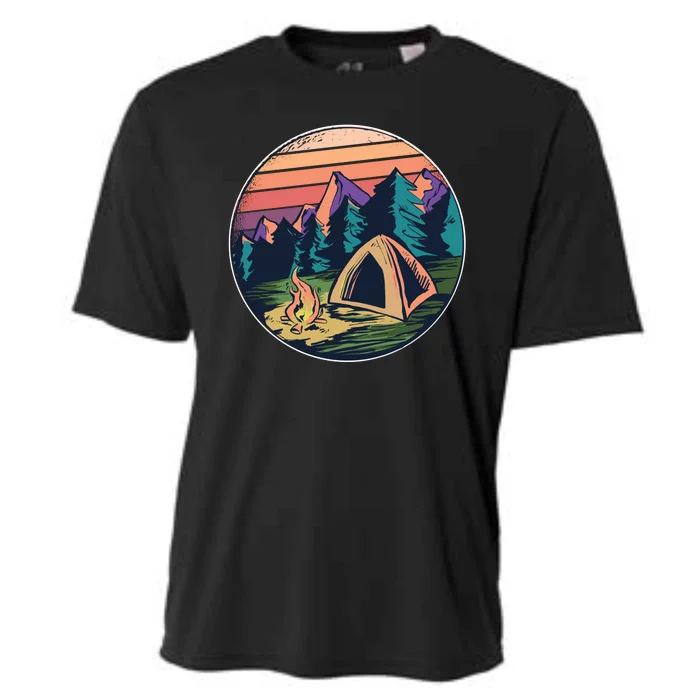 Outdoor Camping Sunset Cooling Performance Crew T-Shirt