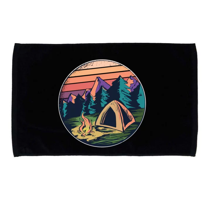 Outdoor Camping Sunset Microfiber Hand Towel