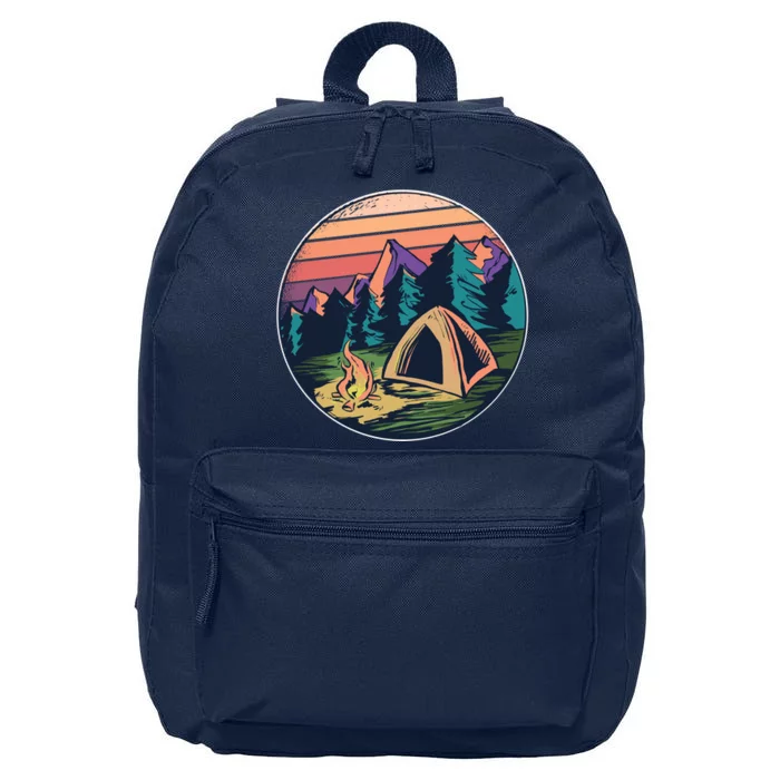 Outdoor Camping Sunset 16 in Basic Backpack