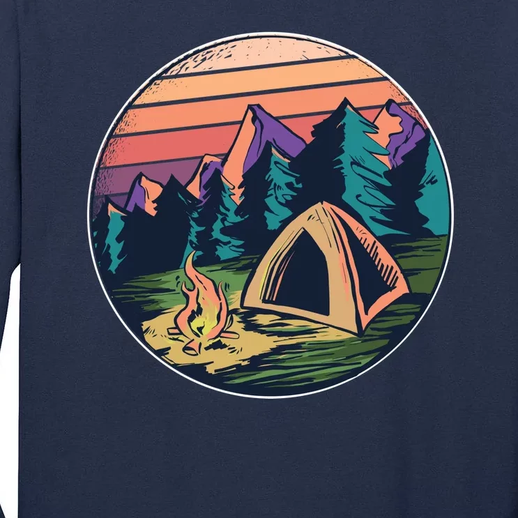 Outdoor Camping Sunset Tall Long Sleeve T-Shirt